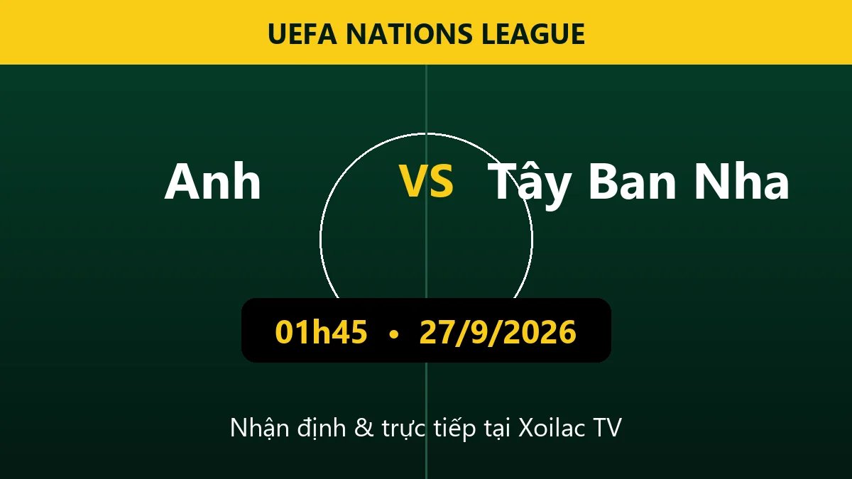 Nhận định Anh vs Tây Ban Nha 01h45 ngày 27/9/2026