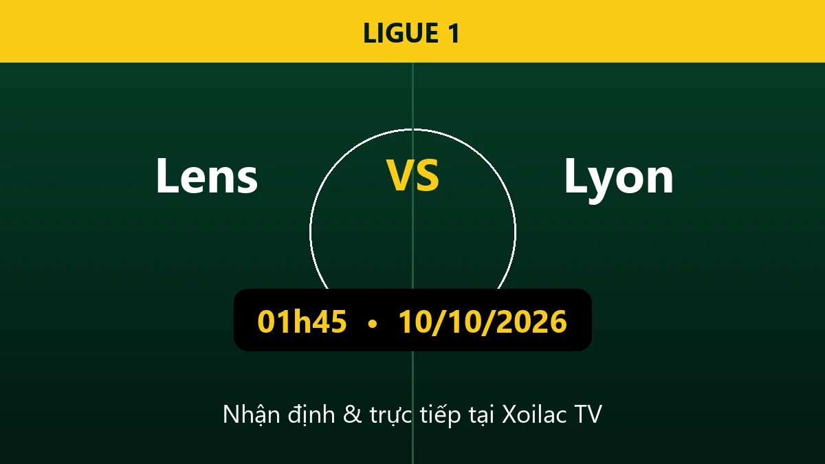 Nhận định Lens vs Lyon 01h45 ngày 10/10/2026