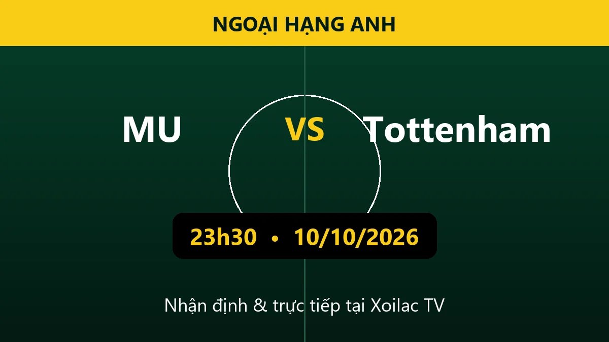 Nhận định MU vs Tottenham 23h30 ngày 10/10/2026