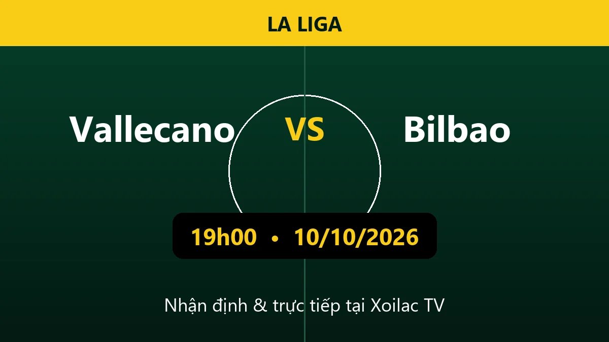 Nhận định Vallecano vs Bilbao 19h00 ngày 10/10/2026